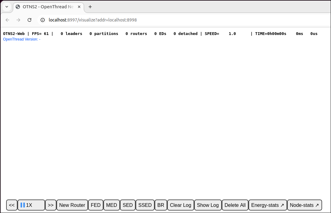 啟動時的 OTNS-Web 視窗